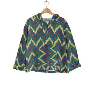 🍩Vintage Bonjour COLORFUL Chevron HOODIE Jacket🍩